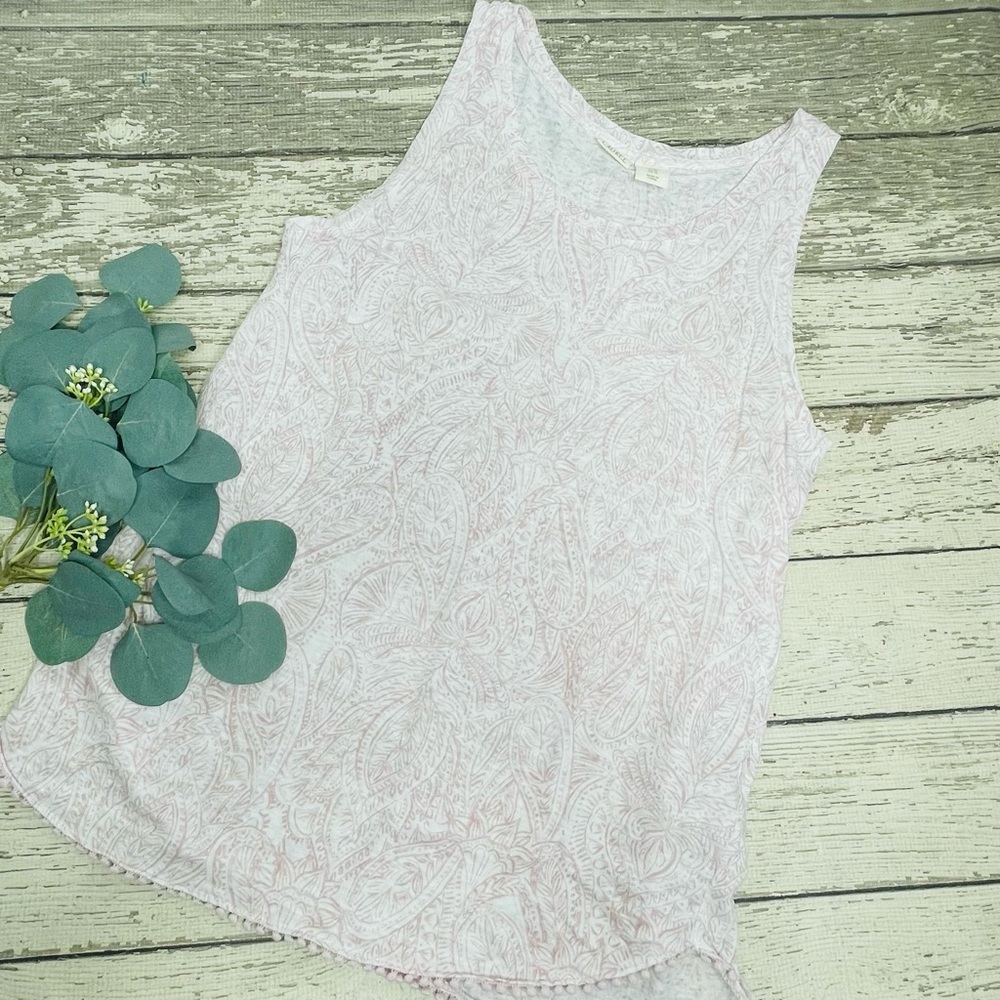Lucy & Laurel Paisley Linen Tank Top